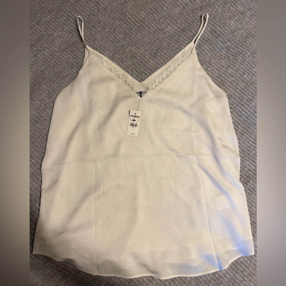 Express White Lace Lined Cami